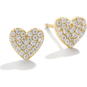 Whole Lotta Heart 18K Gold Kids' Earrings - Pavé