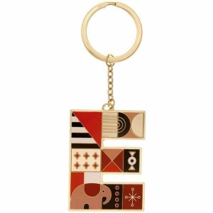 Small Initial FAO Keychain - Letter E