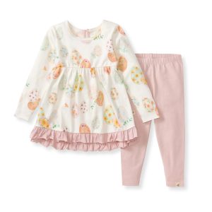 Floral Easter Eggs Tunic & Pants Set